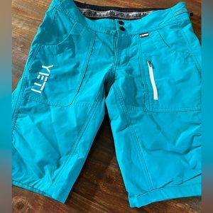 Yettis Turquoise Cycle Shorts Small
